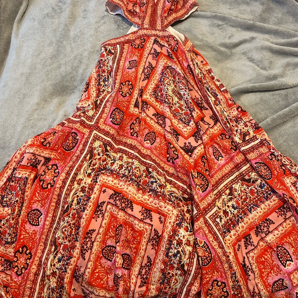 Guess Vibrant Red and White Dress